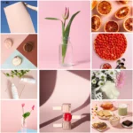 Fond Rose Bonbon utilisé lors d’un shooting de produits gourmands et cosmétiques