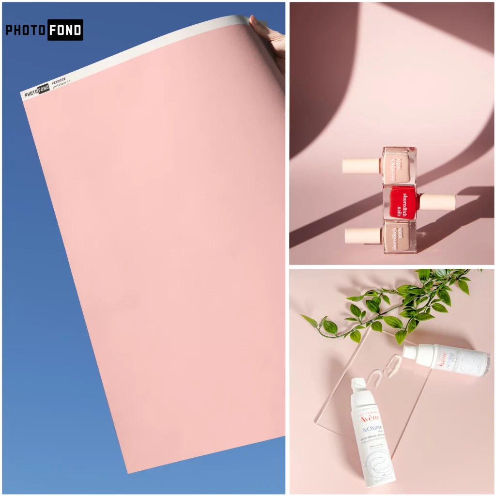 Détail du fond Rose Bonbon, finition mate pour un rendu professionnel et lumineux