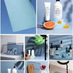 Fond Bright Blue associé à des objets colorés