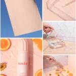 fond Corail, doux et lumineux avec une touche éclatante