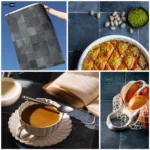 Carrelage vieilli aux motifs historiques, idéal pour des shoots culinaires ou des décors arabesques.