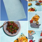 fond photo bleu clair avec motifs hexagonaux