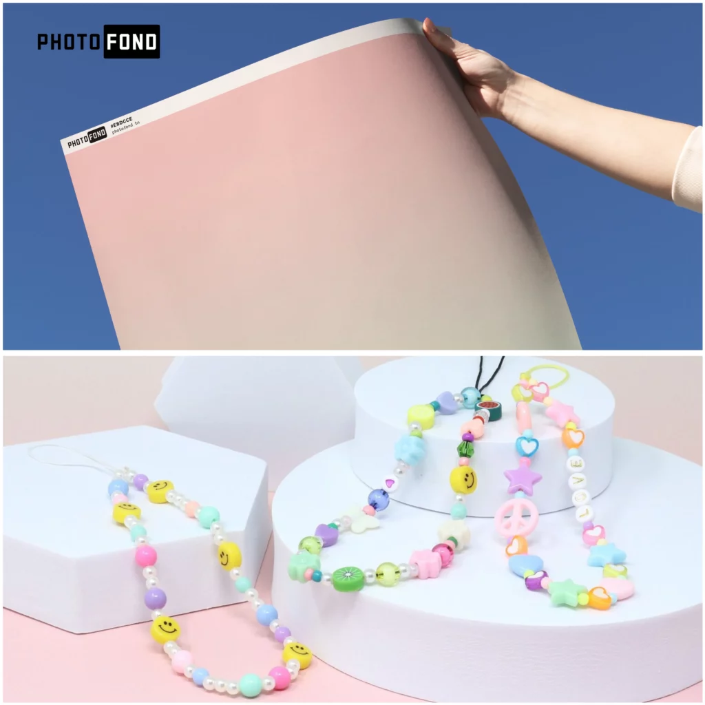 Fond Photo GELATO – Dégradé Pastel Rose et Menthe Pastel pour Shooting Produit