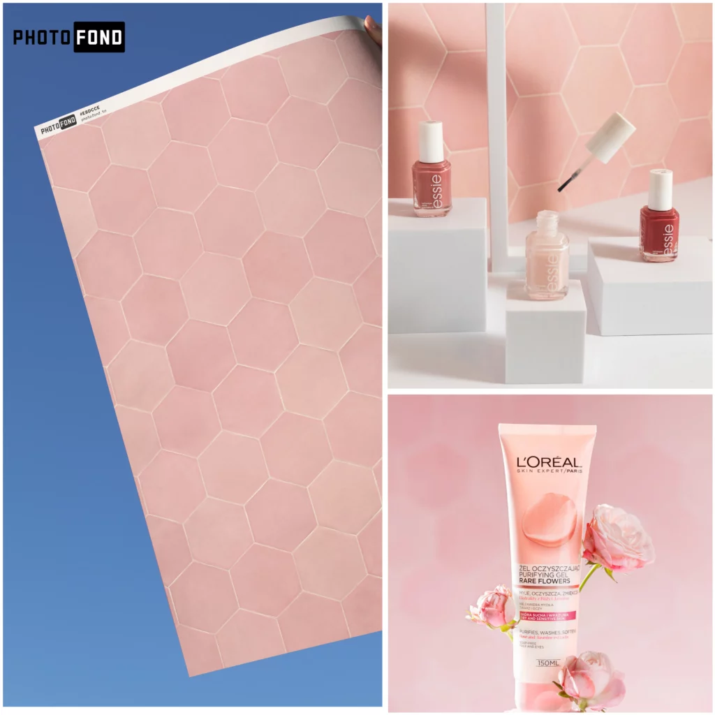 Fond de studio pour shooting des soins de peau, rouges à lèvres, accessoires de beauté