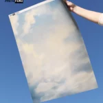 خلفية تصوير سماء زرقاء طبيعية - جو هادئ ورقيق