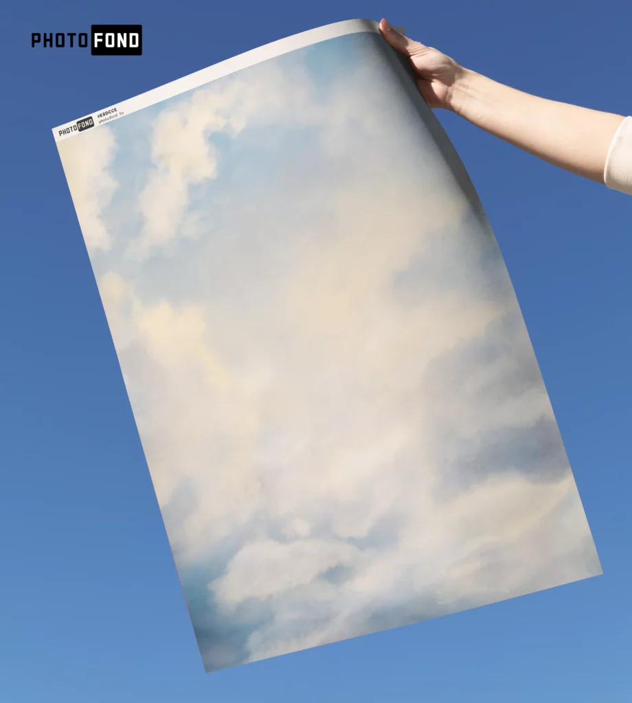 خلفية تصوير سماء زرقاء طبيعية - جو هادئ ورقيق