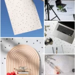 Fond Photo Blanc à Points Noirs -Original et minimaliste