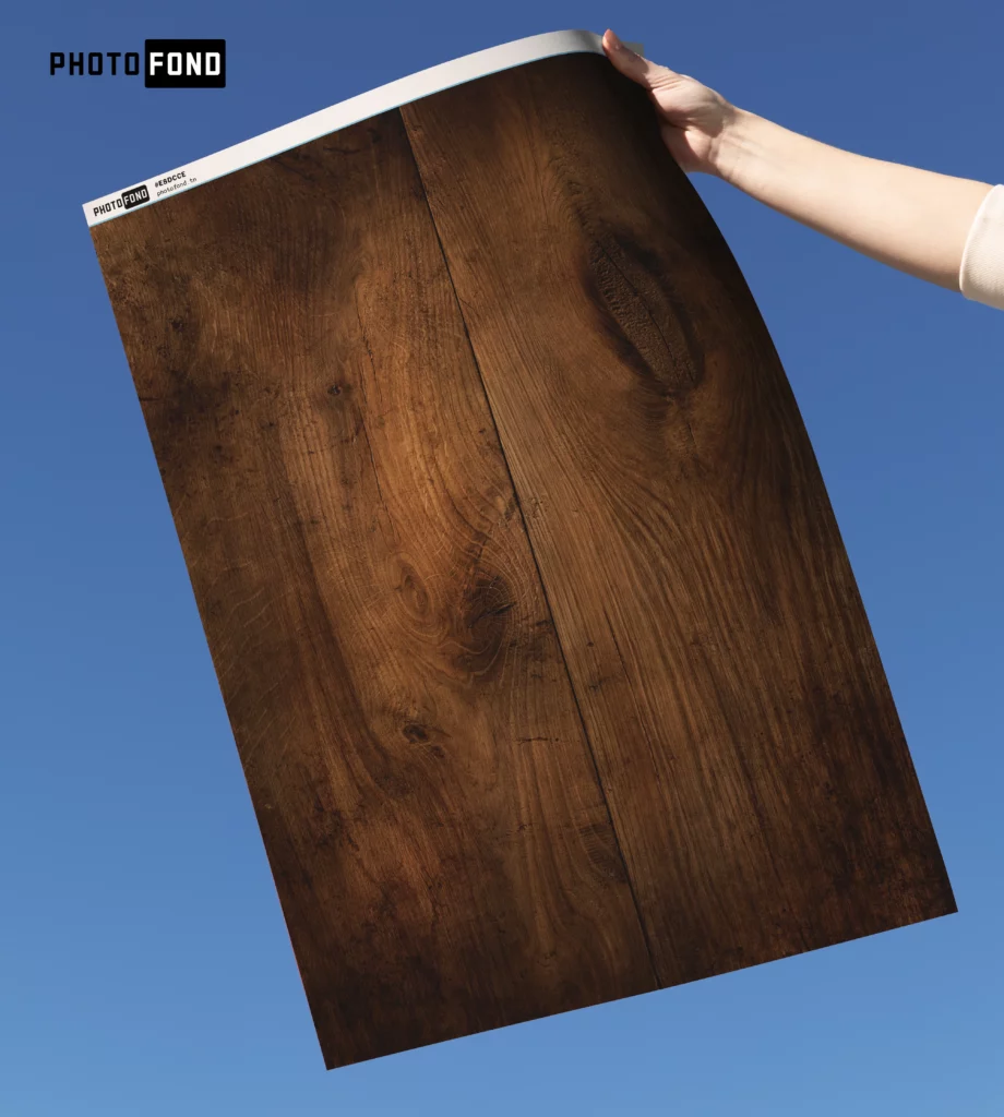 Fond photo effet bois brun chaleureux pour studio et photographie de produit