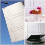 Fond mural à panneaux épurés, texture lisse pour une ambiance intérieure sophistiquée.