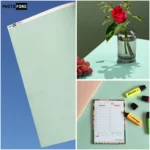 Fond photo منعنع en pastel utilisé en situation de shooting, apportant tendresse & fraîcheur à des compositions de produits contrastés