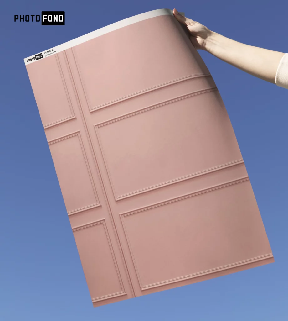 Moulure Féminine | Fond Rose & Doré pour Ambiances Chic & Sophistiquées