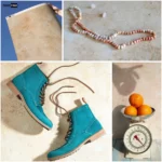 Un fond chaleureux pour des visuels qui évoquent l’été, le désert, la lumière du sud.