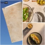 Un fond chaleureux pour des visuels qui évoquent l’été, le désert, la lumière du sud.