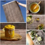 Fond photo bois patiné gris pour photos de produits naturels et ambiance vintage.